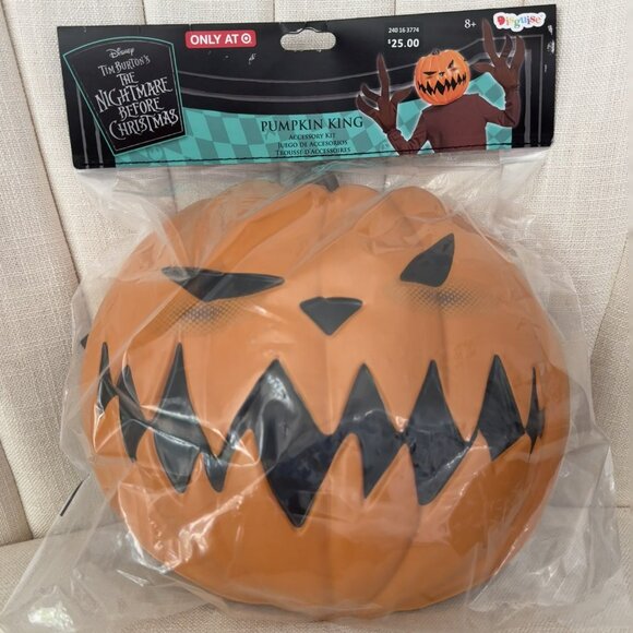 NEW The Nightmare Before Christmas PUMPKIN KING Halloween Costume mask TARGET - Picture 2 of 7